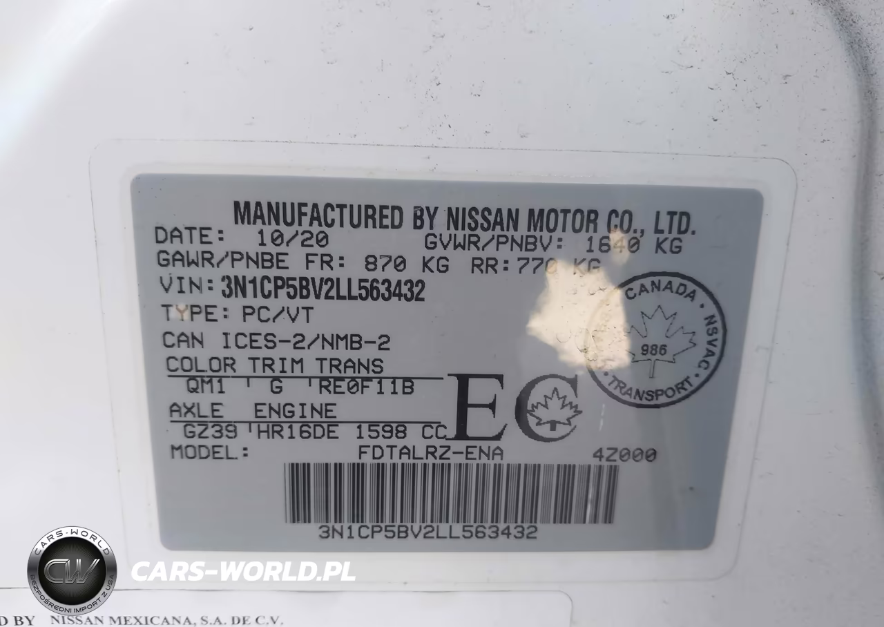 2020 Nissan Kicks S Xtronic Cvt VIN:3N1CP5BV2LL563432 - 9