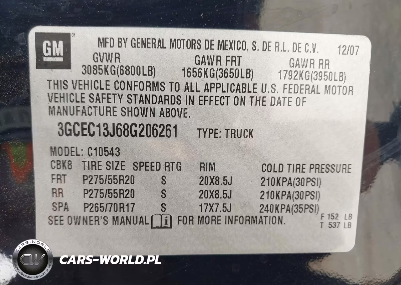 2008 Chevrolet Silverado 1500 Lt1 VIN:3GCEC13J68G206261 - 9