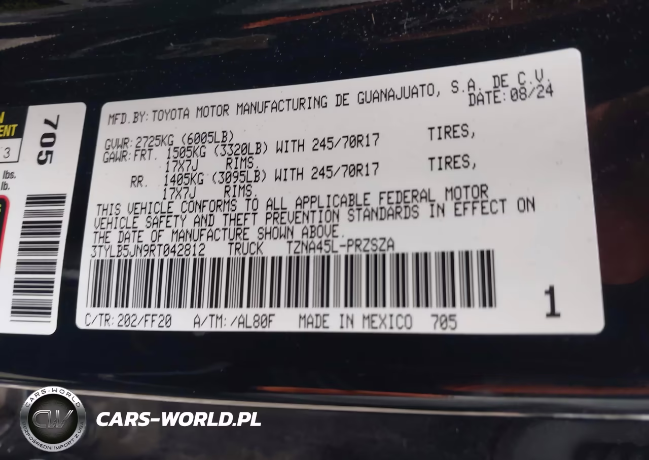 2024 Toyota Tacoma Sr5 VIN:3TYLB5JN9RT042812 - 9