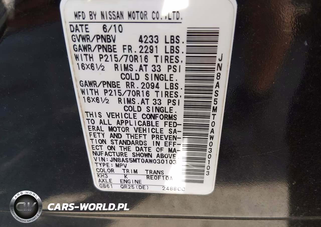 2010 Nissan Rogue S VIN:JN8AS5MT0AW030103 - 9