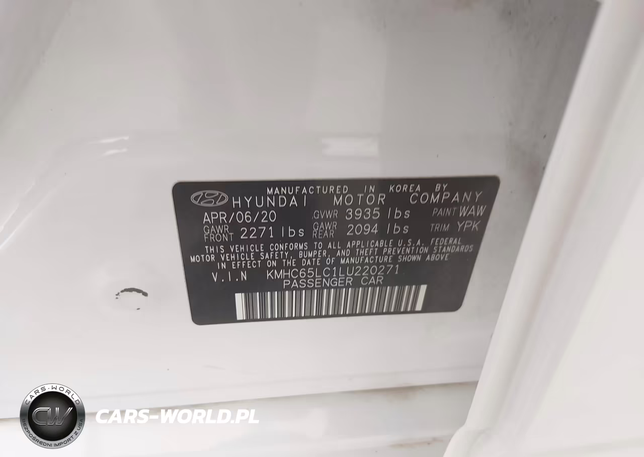2020 Hyundai Ioniq Hybrid Blue VIN:KMHC65LC1LU220271 - 9