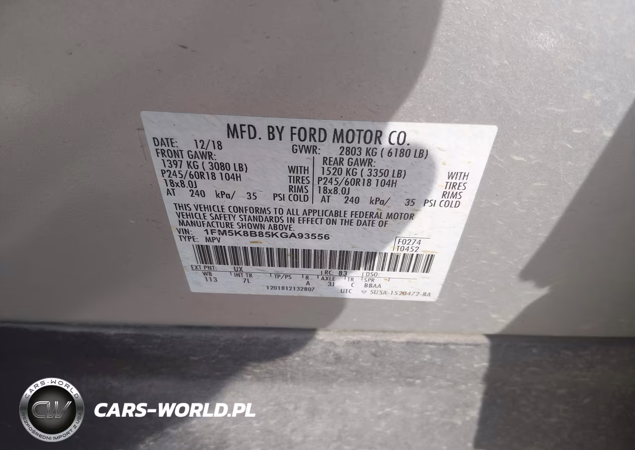 2019 Ford Explorer VIN:1FM5K8B85KGA93556 - 9
