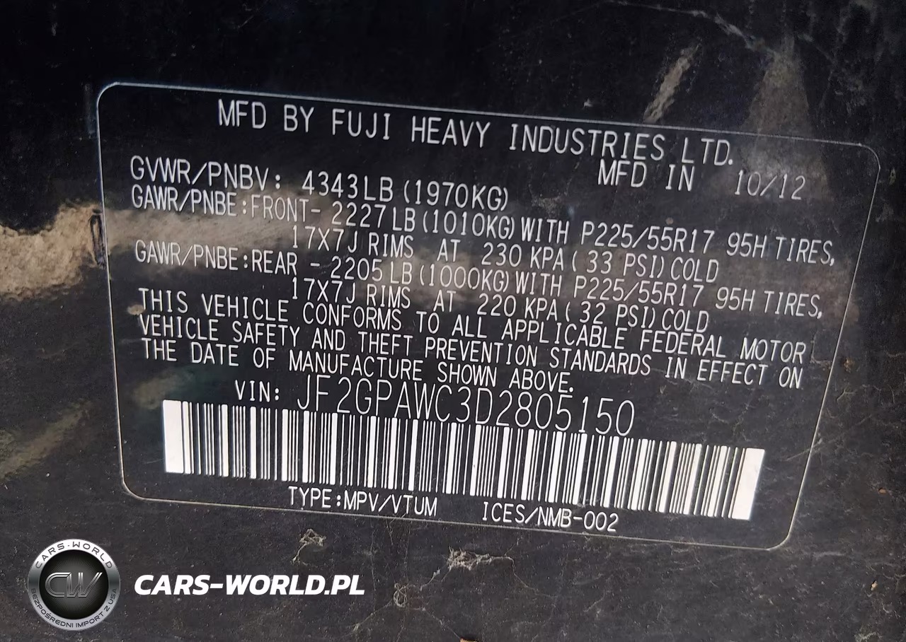 2013 Subaru Xv Crosstrek 2.0I Premium VIN:JF2GPAWC3D2805150 - 9