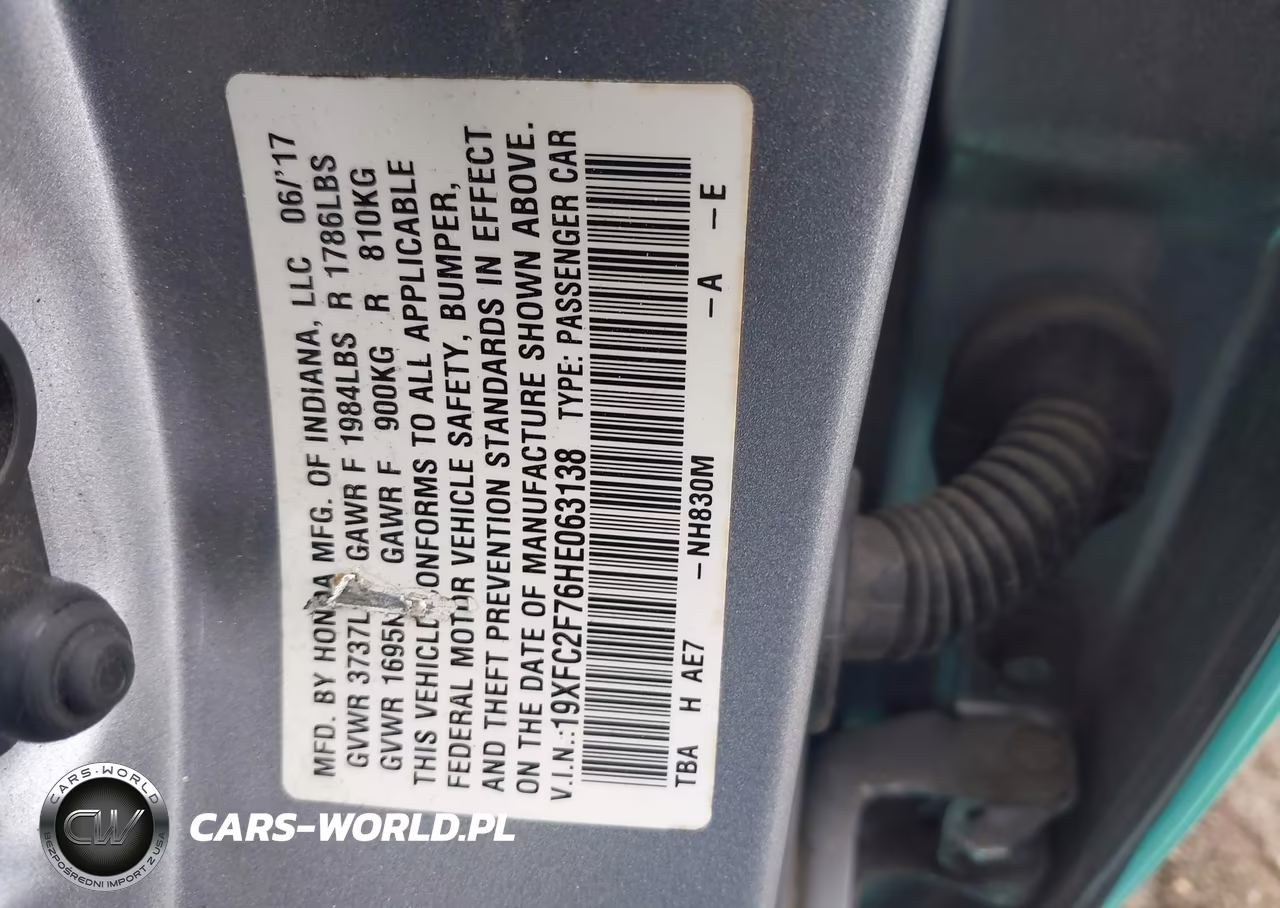 2017 Honda Civic Ex VIN:19XFC2F76HE063138 - 9