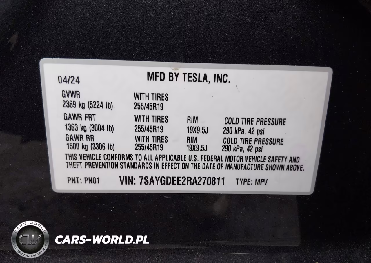 2024 Tesla Model Y Long Range Dual Motor All-Wheel Drive VIN:7SAYGDEE2RA270811 - 9