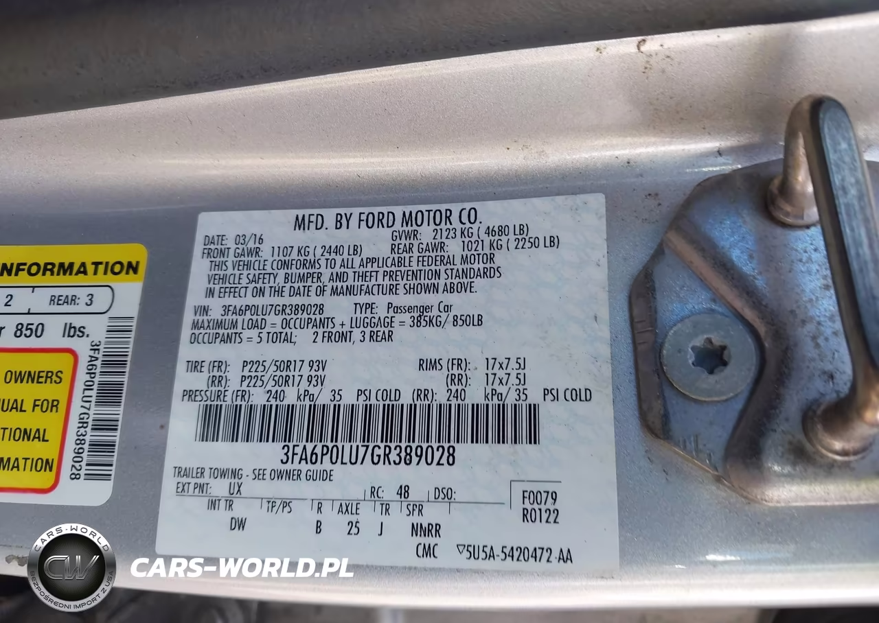 2016 Ford Fusion Hybrid Se VIN:3FA6P0LU7GR389028 - 9