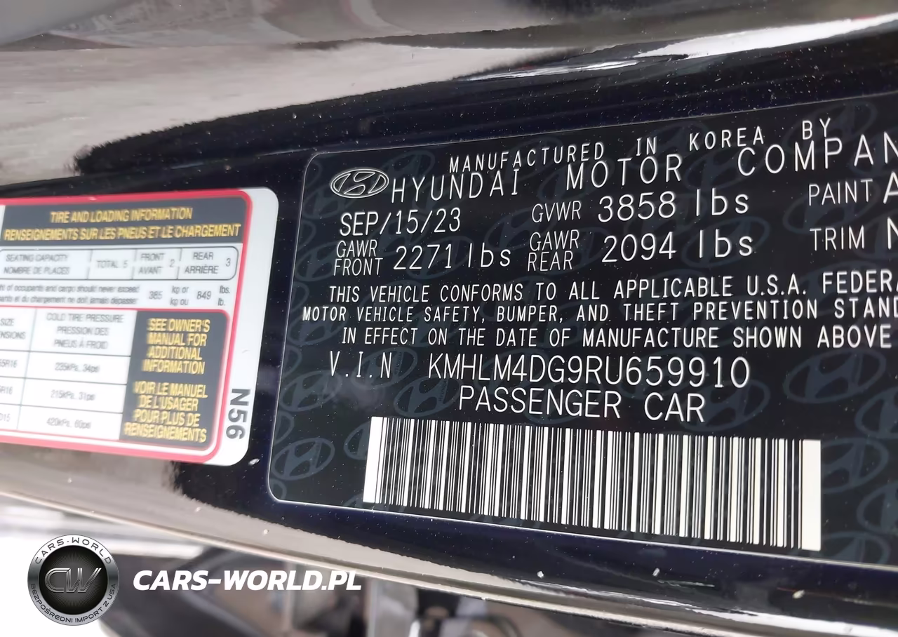 2024 Hyundai Elantra Sel VIN:KMHLM4DG9RU659910 - 9