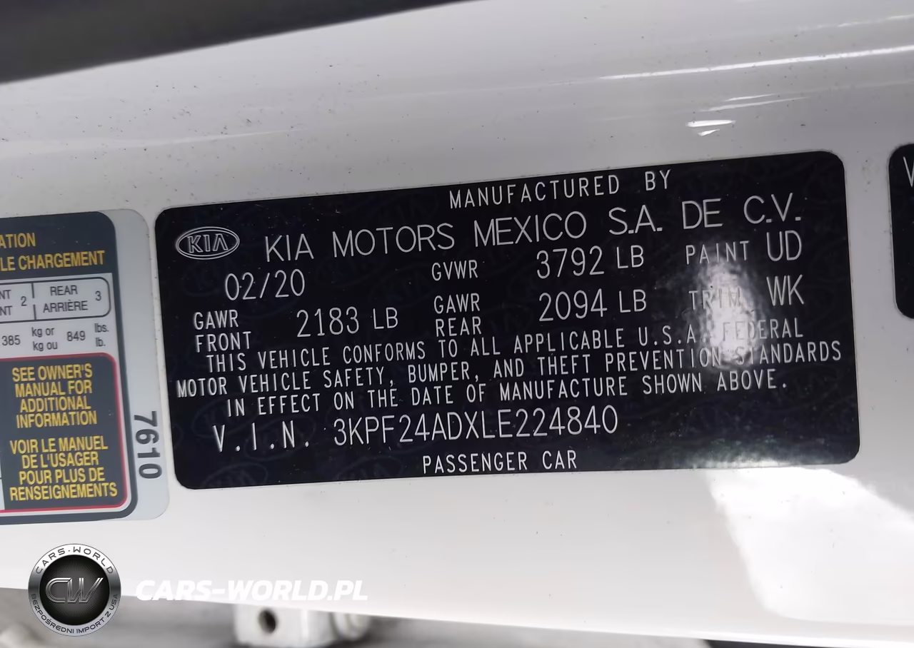 2020 Kia Forte Lxs VIN:3KPF24ADXLE224840 - 9