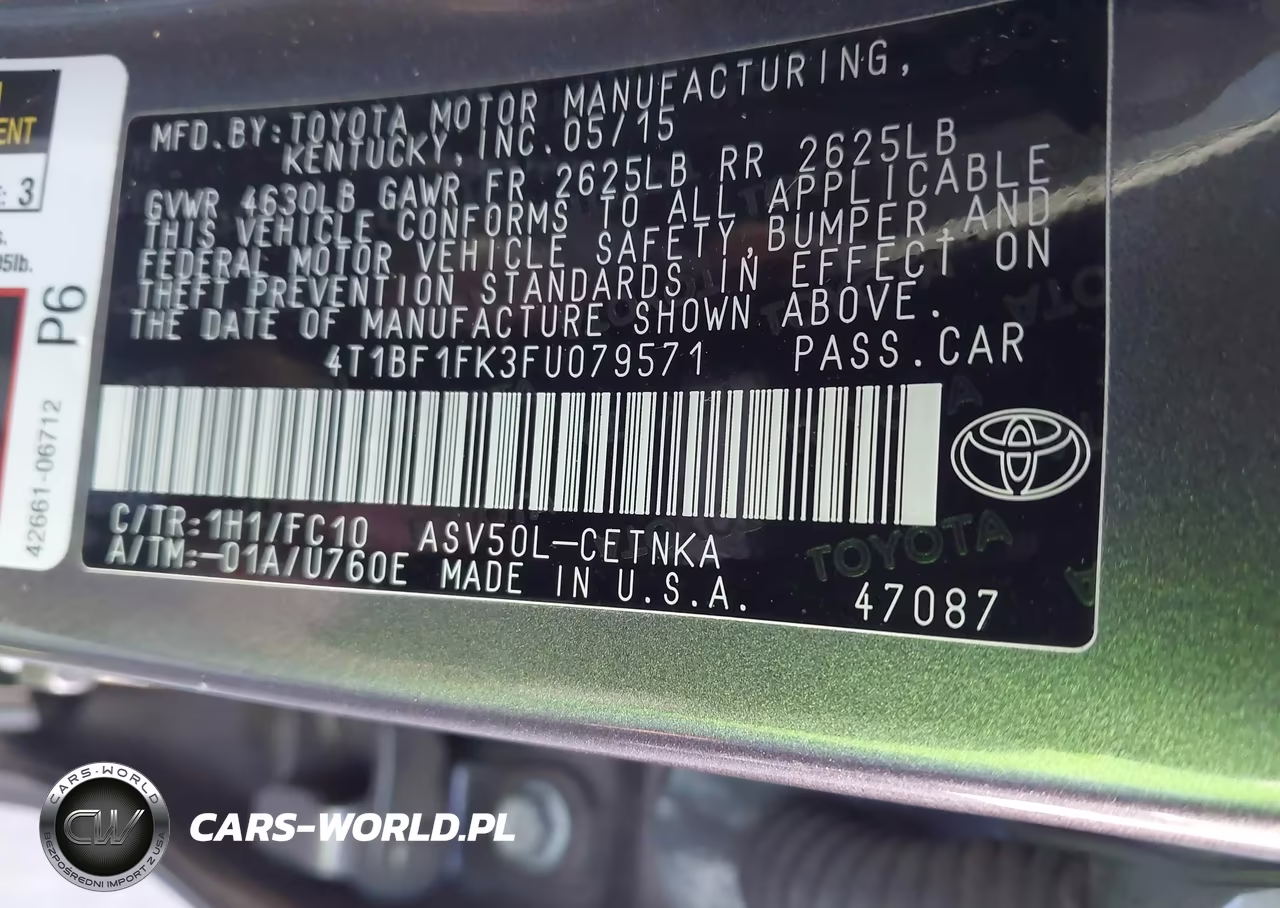 2015 Toyota Camry Le VIN:4T1BF1FK3FU079571 - 9