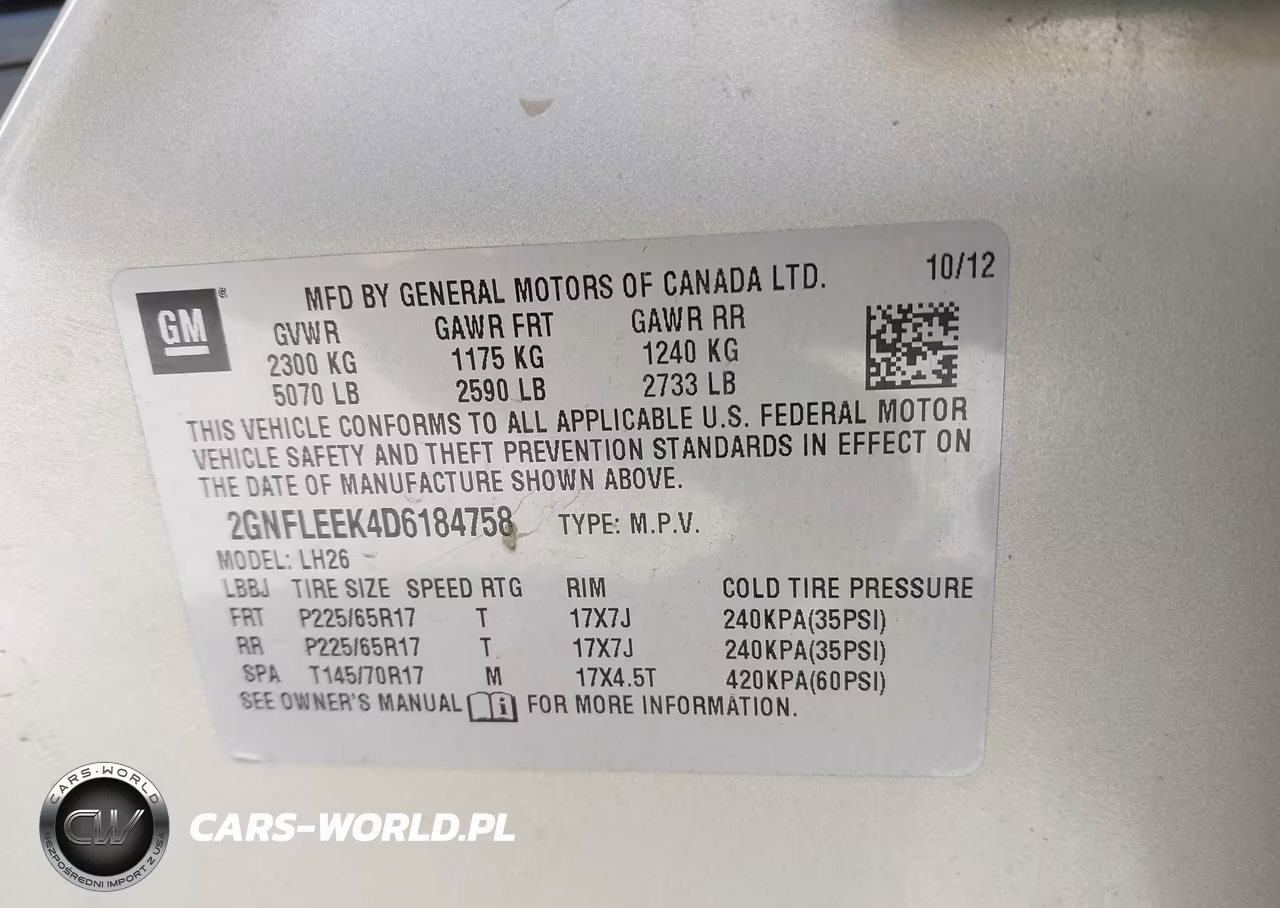2013 Chevrolet Equinox 1Lt VIN:2GNFLEEK4D6184758 - 9