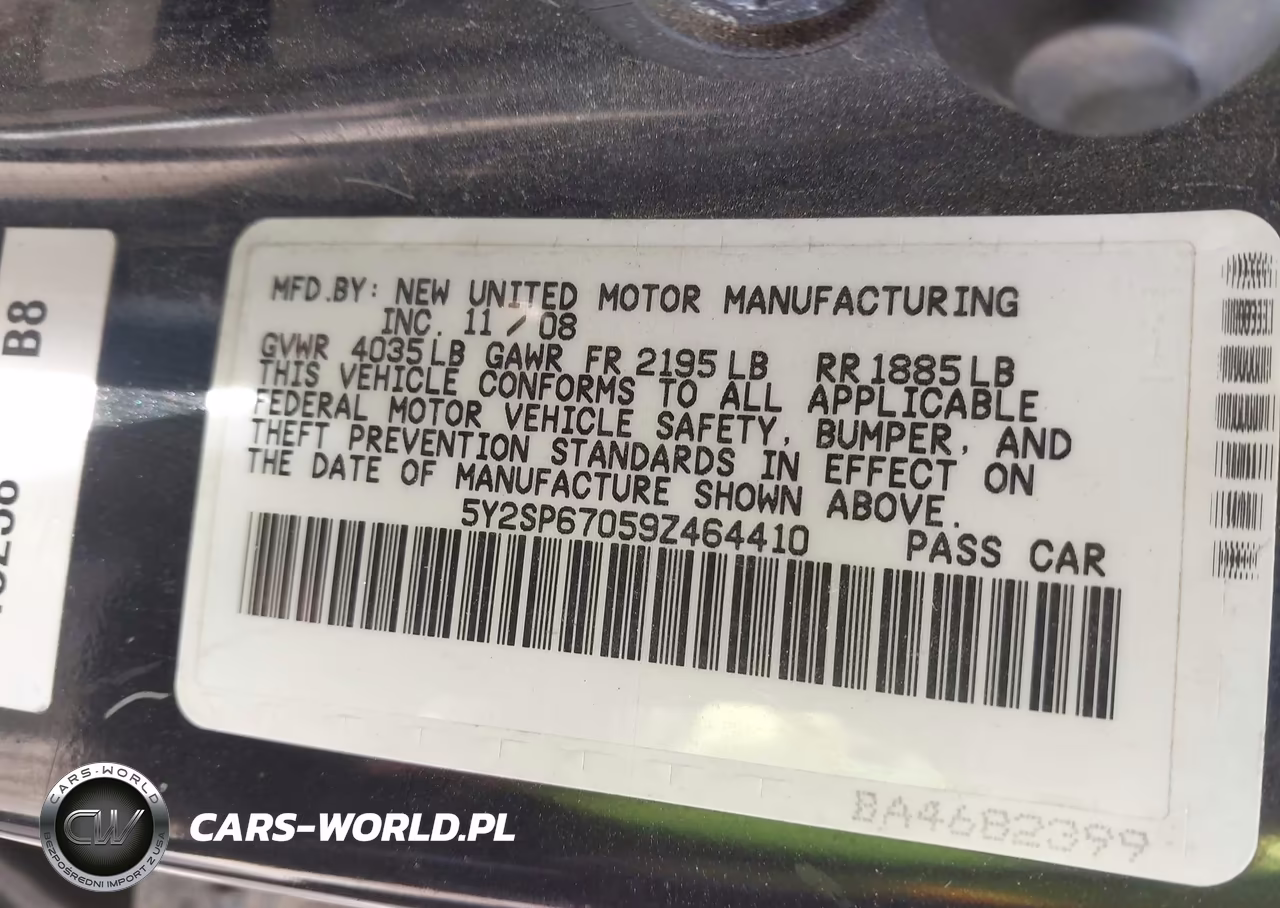 2009 Pontiac Vibe 1Sb VIN:5Y2SP67059Z464410 - 9
