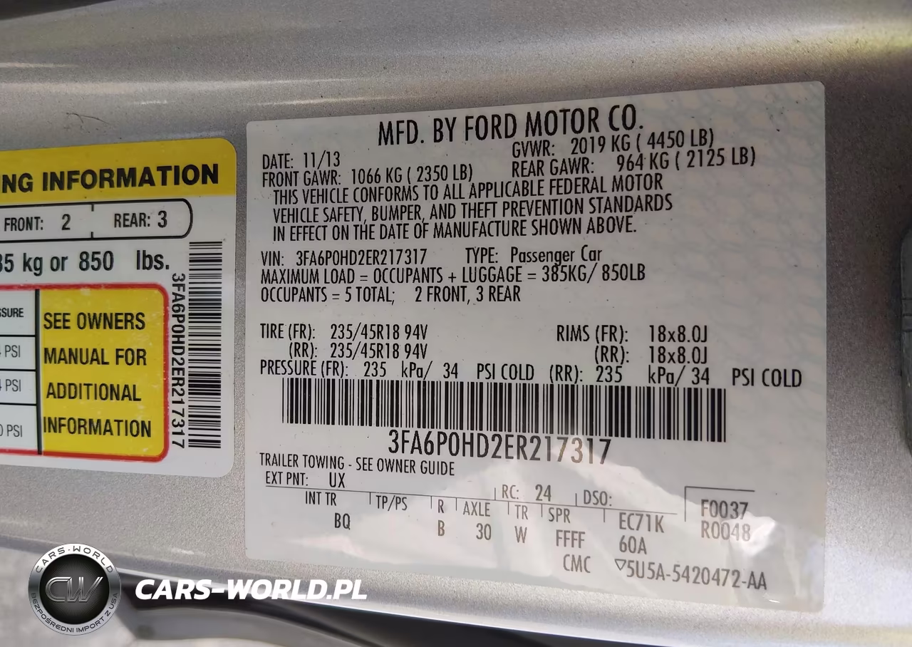 2014 Ford Fusion Se VIN:3FA6P0HD2ER217317 - 9