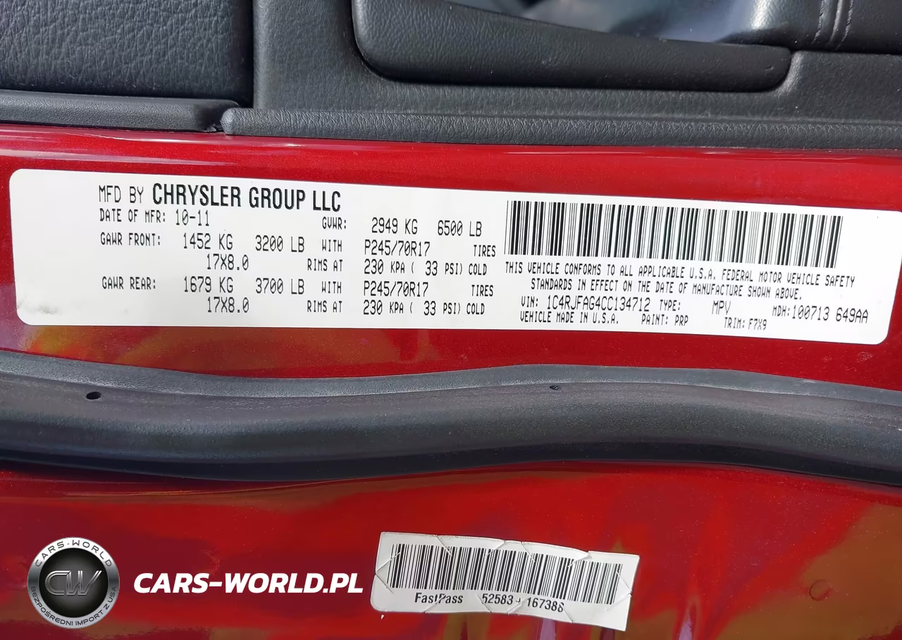 2012 Jeep Grand Cherokee Laredo VIN:1C4RJFAG4CC134712 - 9