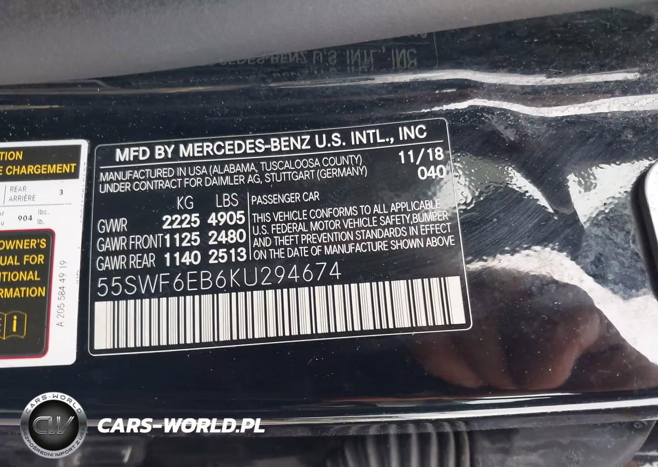 2019 Mercedes-Benz Amg C 43 4Matic VIN:55SWF6EB6KU294674 - 9