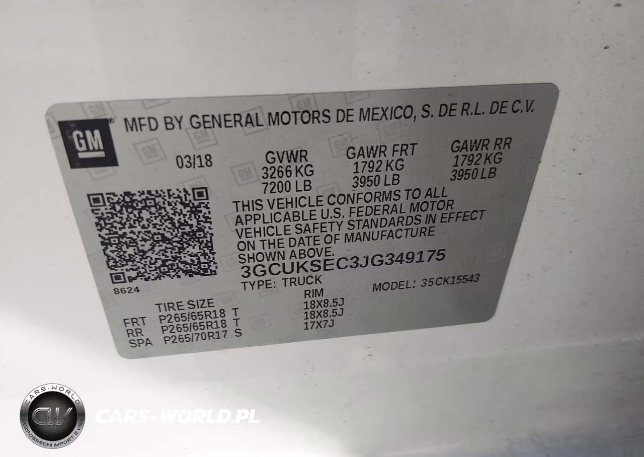 2018 Chevrolet Silverado 1500 2Lz VIN:3GCUKSEC3JG349175 - 9