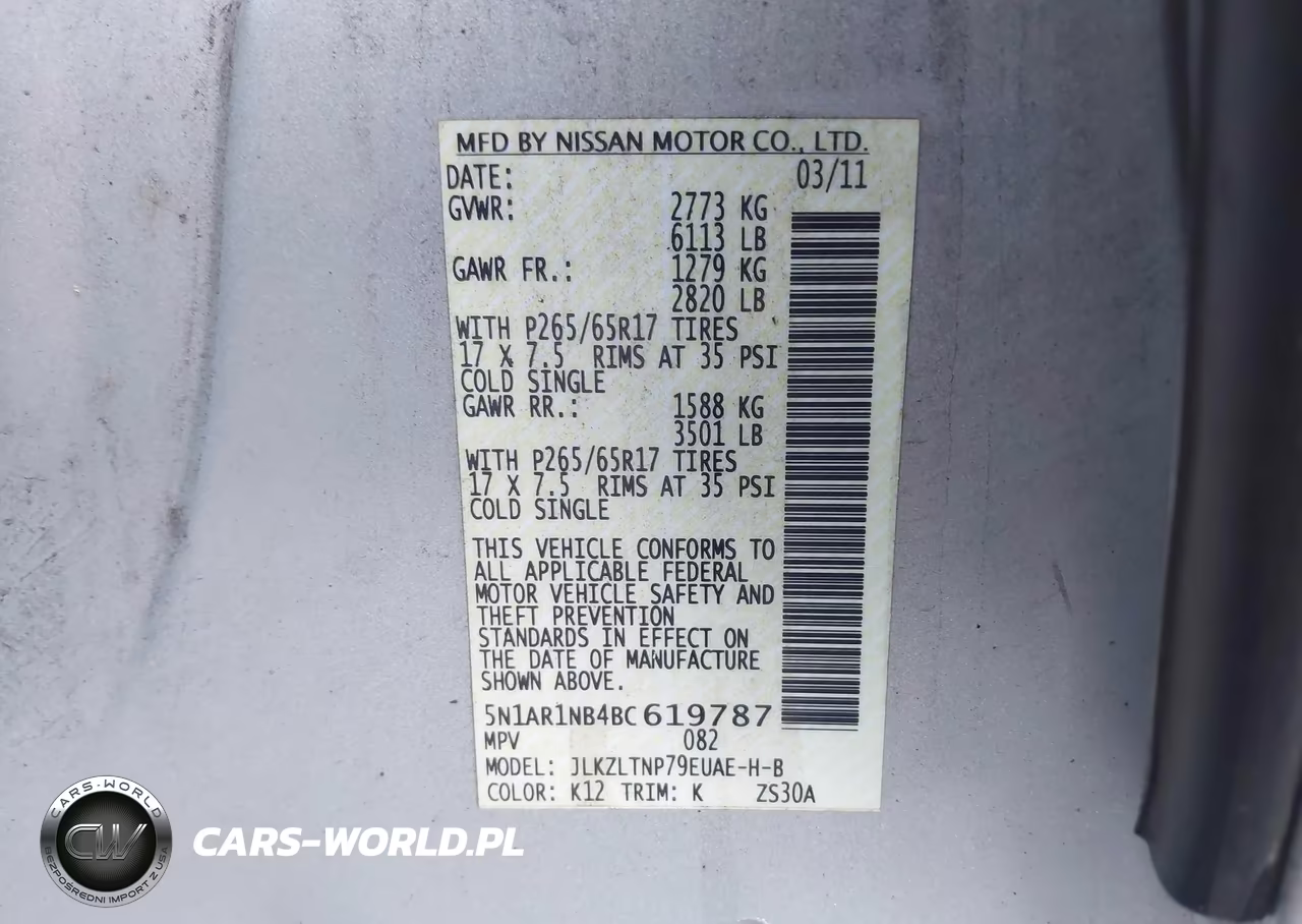 2011 Nissan Pathfinder Silver VIN:5N1AR1NB4BC619787 - 9