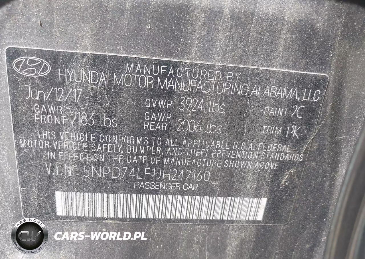 2018 Hyundai Elantra Se VIN:5NPD74LF1JH242160 - 9
