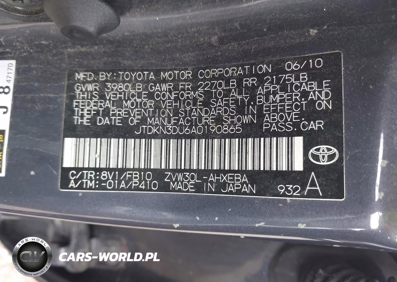 2010 Toyota Prius Ii VIN:JTDKN3DU6A0190865 - 9