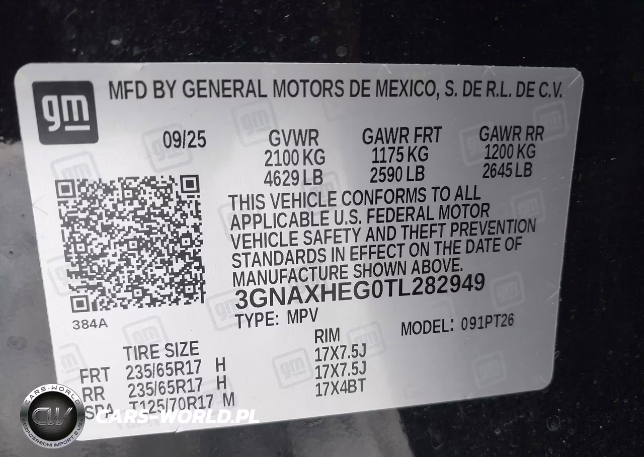 2026 Chevrolet Equinox Fwd Lt VIN:3GNAXHEG0TL282949 - 9