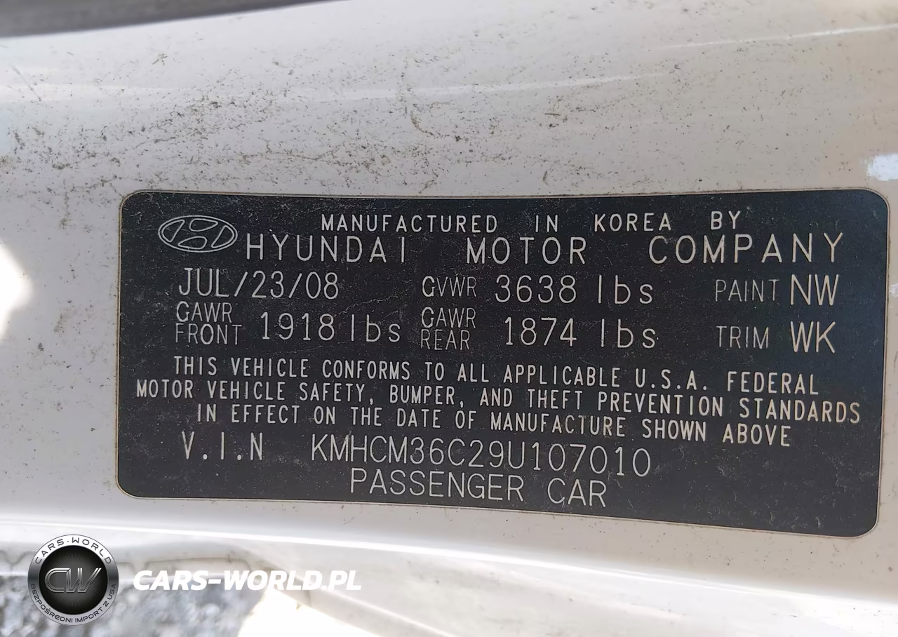 2009 Hyundai Accent Man Gs VIN:KMHCM36C29U107010 - 9