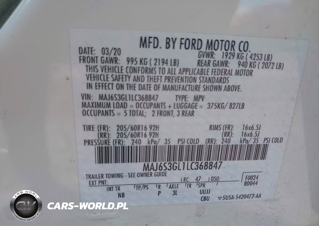 2020 Ford Ecosport Se VIN:MAJ6S3GL1LC368847 - 9