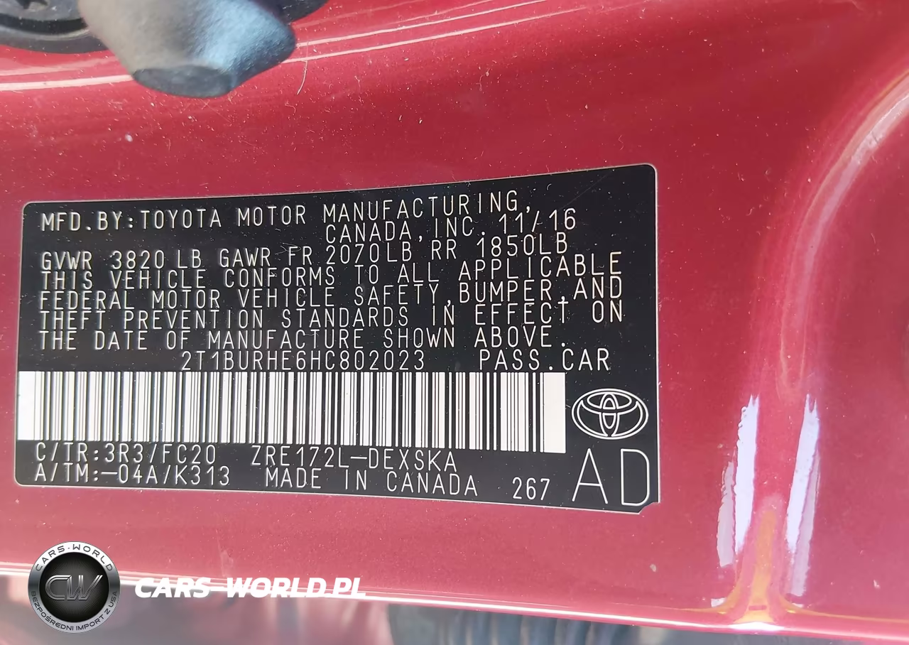 2017 Toyota Corolla Se VIN:2T1BURHE6HC802023 - 9