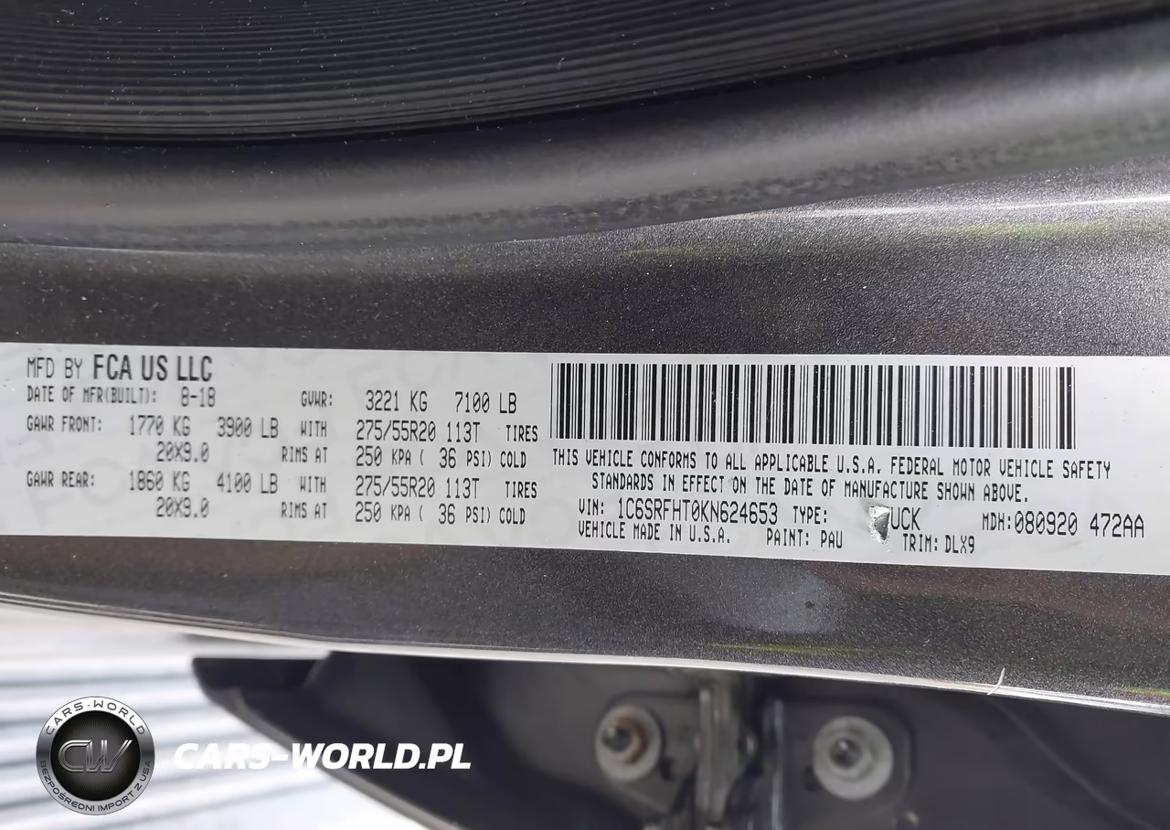 2019 Ram 1500 Limited 4X4 5'7 Box VIN:1C6SRFHT0KN624653 - 9