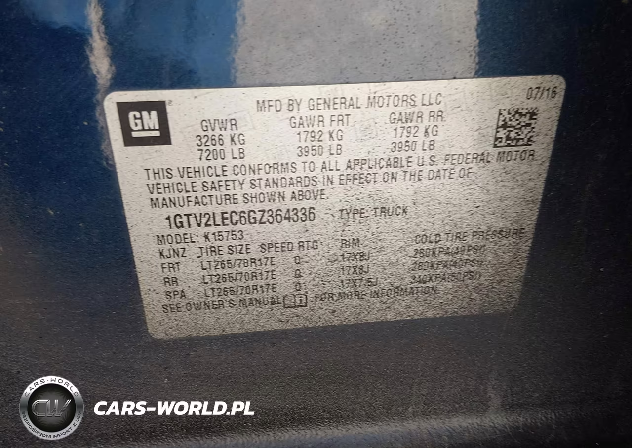 2016 GMC Sierra 1500 VIN:1GTV2LEC6GZ364336 - 9
