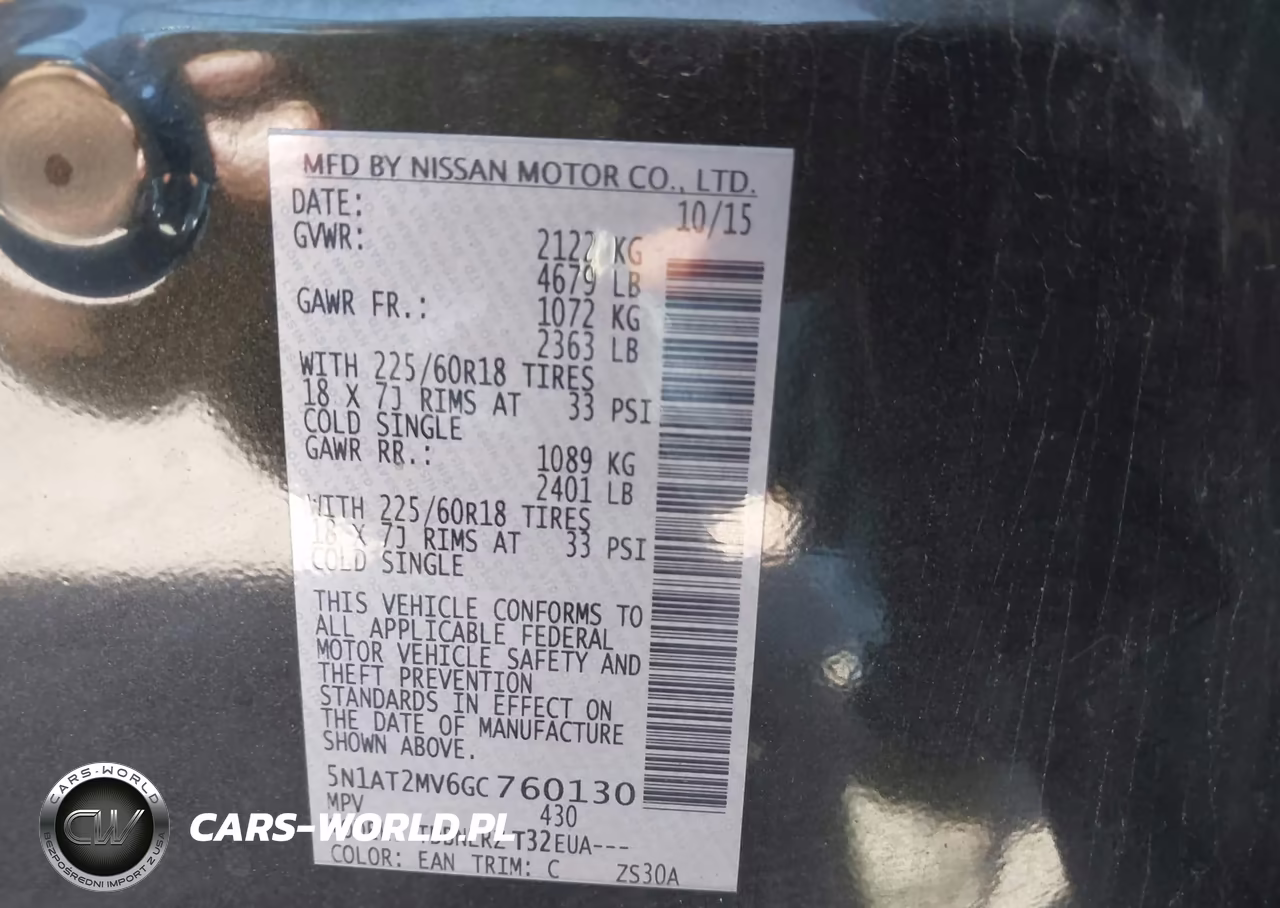 2016 Nissan Rogue Sl VIN:5N1AT2MV6GC760130 - 9