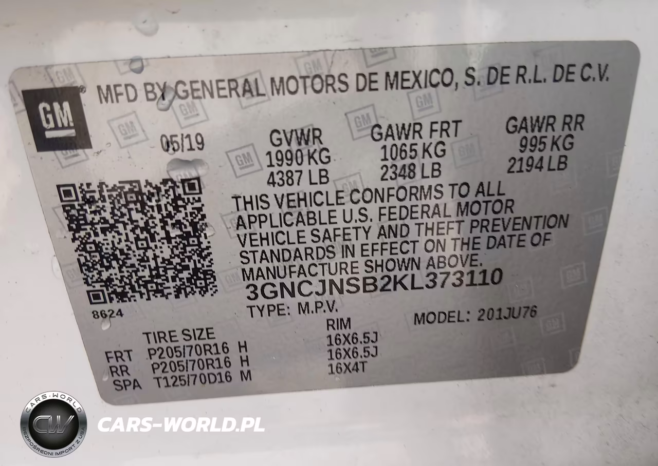 2019 Chevrolet Trax Ls VIN:3GNCJNSB2KL373110 - 9