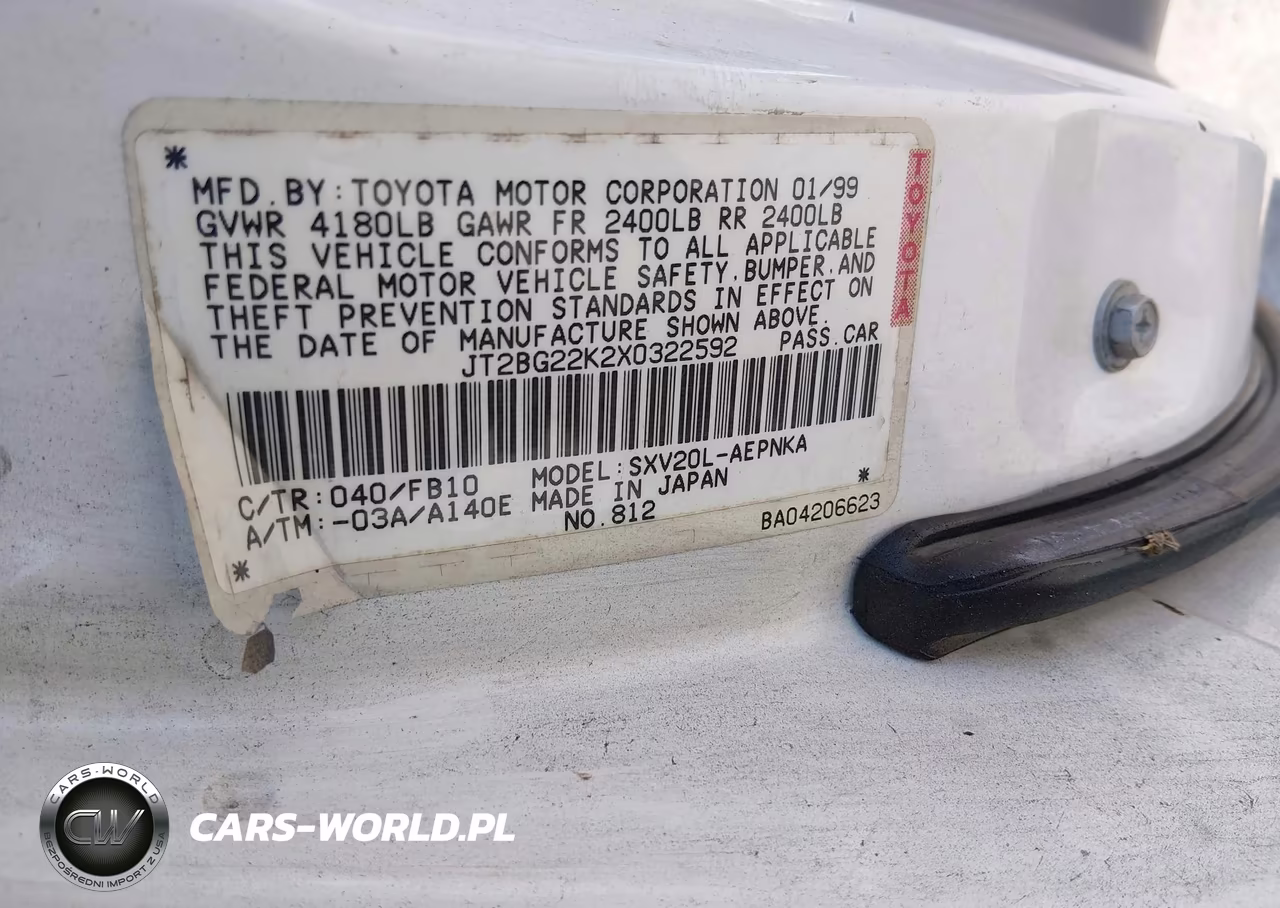1999 Toyota Camry Le VIN:JT2BG22K2X0322592 - 9