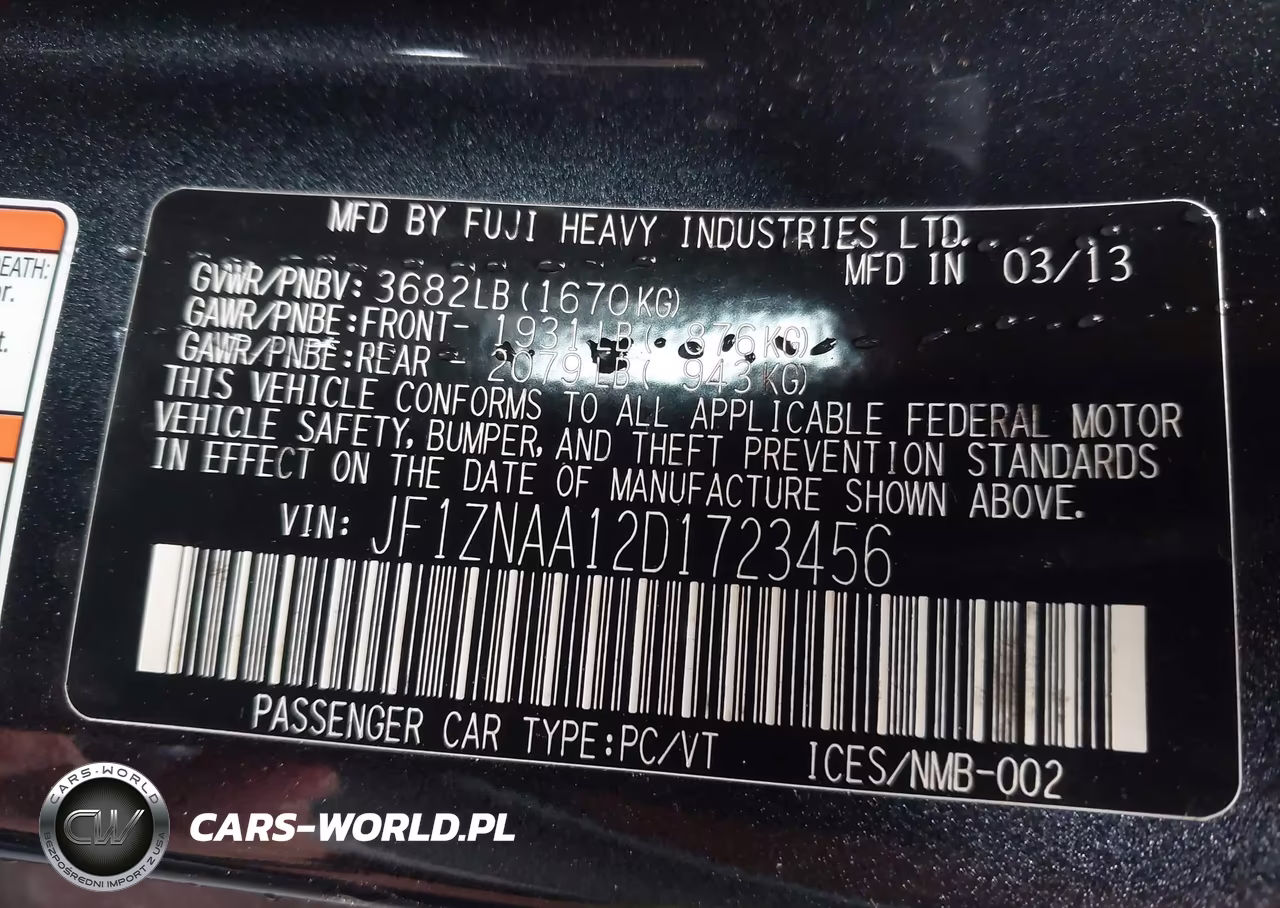 2013 Scion Fr-S VIN:JF1ZNAA12D1723456 - 9