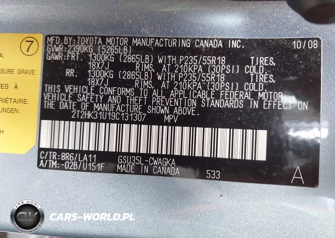 2009 Lexus Rx 350 VIN:2T2HK31U19C131307 - 9