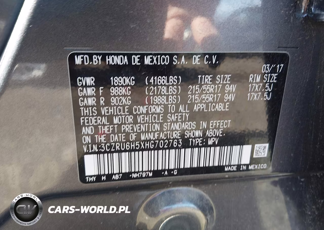 2017 Honda Hr-V Ex VIN:3CZRU6H5XHG702763 - 9