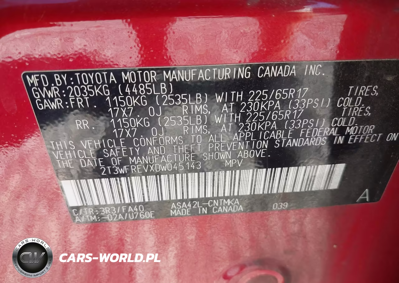 2013 Toyota Rav4 Xle VIN:2T3WFREVXDW045143 - 9