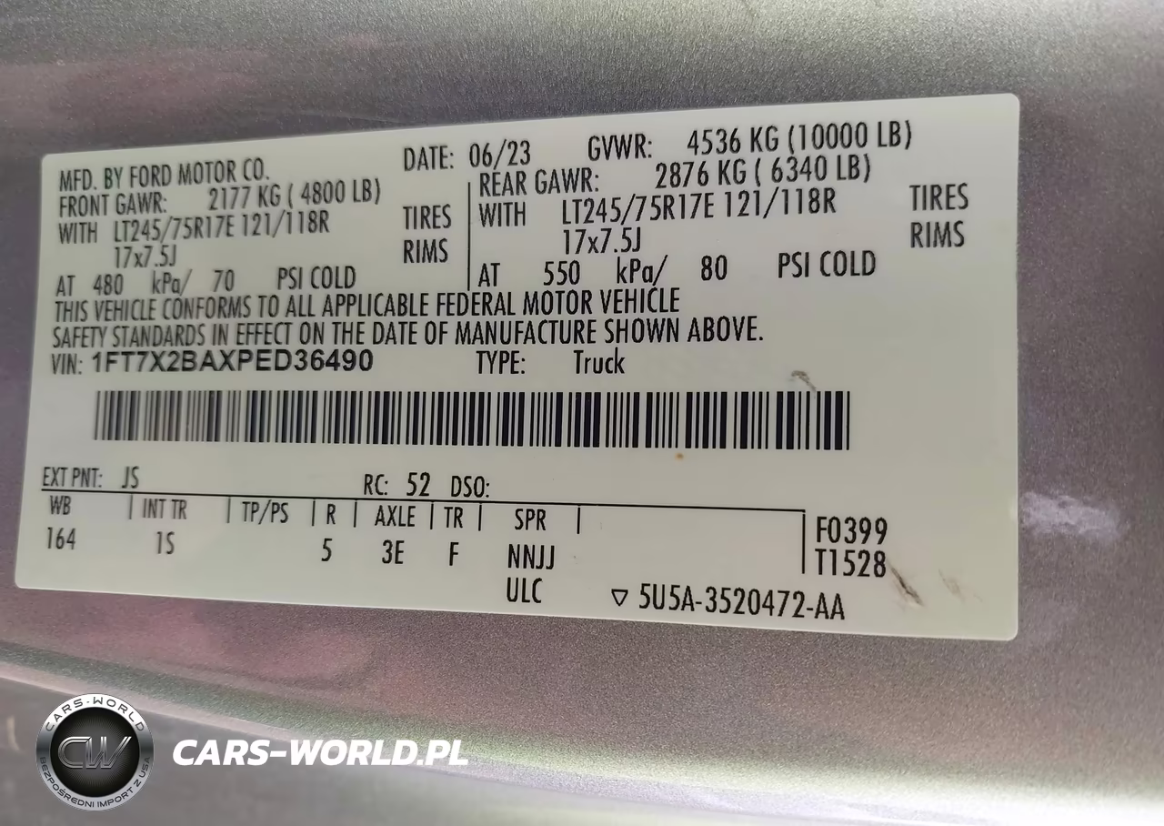 2023 Ford F-250 Xl VIN:1FT7X2BAXPED36490 - 9