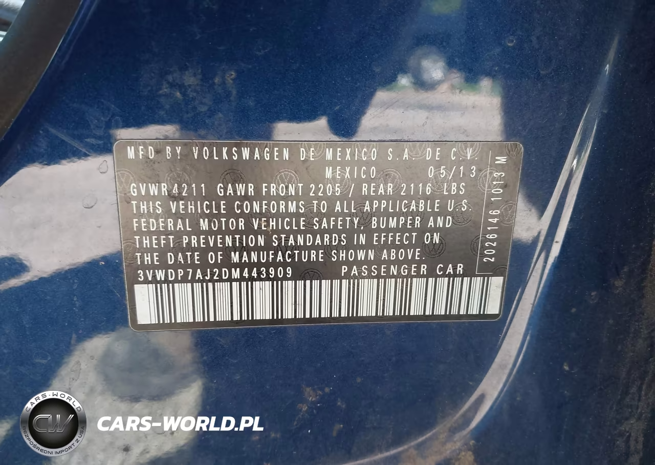 2013 Volkswagen Jetta 2.5L Se VIN:3VWDP7AJ2DM443909 - 9