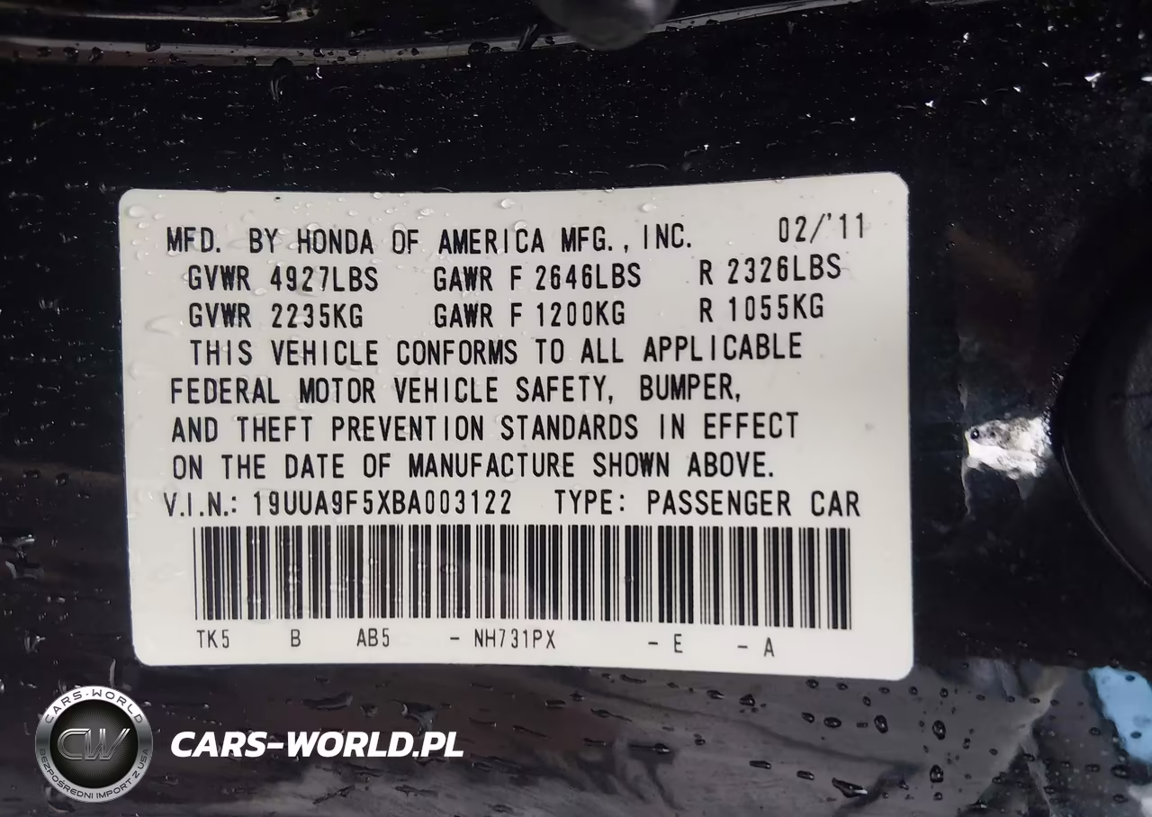2011 Acura Tl 3.7 VIN:19UUA9F5XBA003122 - 9