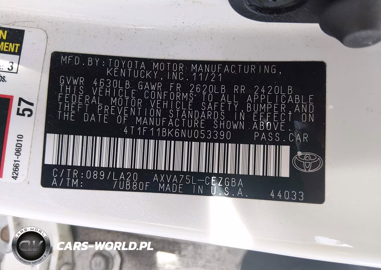 2022 Toyota Camry Xle Awd VIN:4T1F11BK6NU053390 - 9
