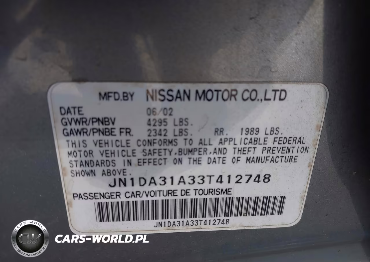 2003 Nissan Maxima Se VIN:JN1DA31A33T412748 - 9