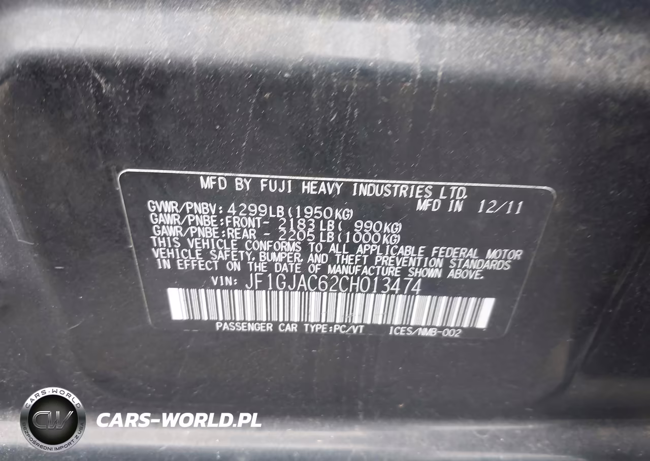 2012 Subaru Impreza 2.0I Premium VIN:JF1GJAC62CH013474 - 9