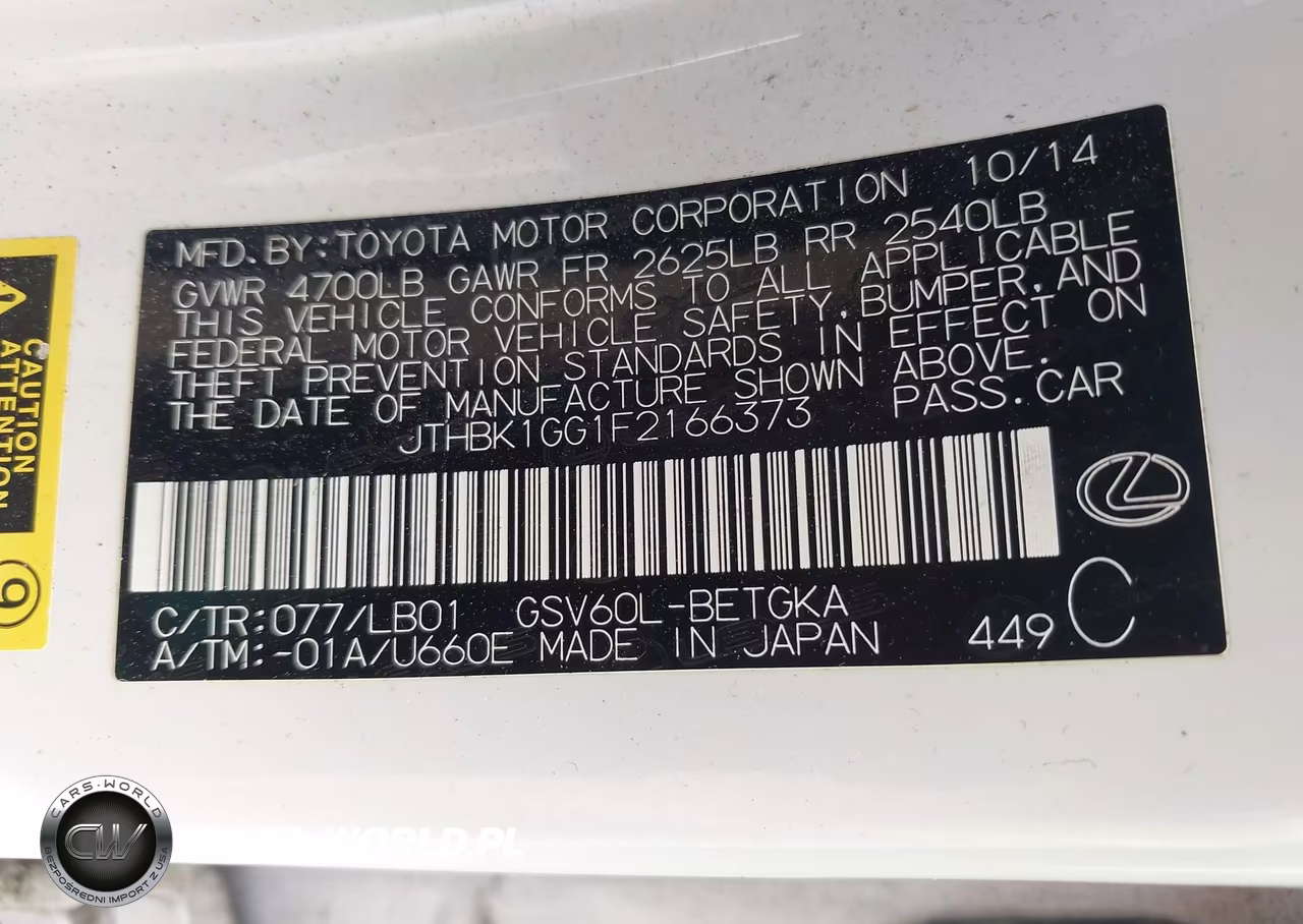 2015 Lexus Es 350 VIN:JTHBK1GG1F2166373 - 9