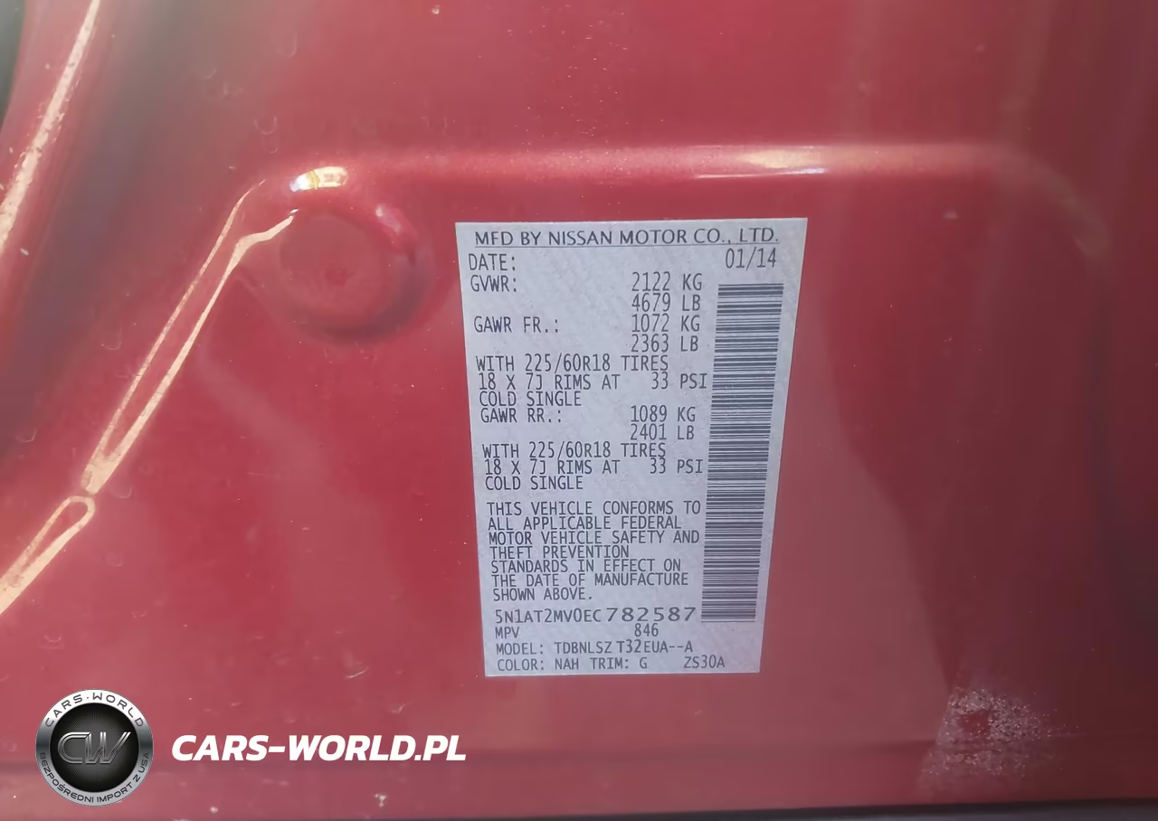 2014 Nissan Rogue Sl VIN:5N1AT2MV0EC782587 - 9