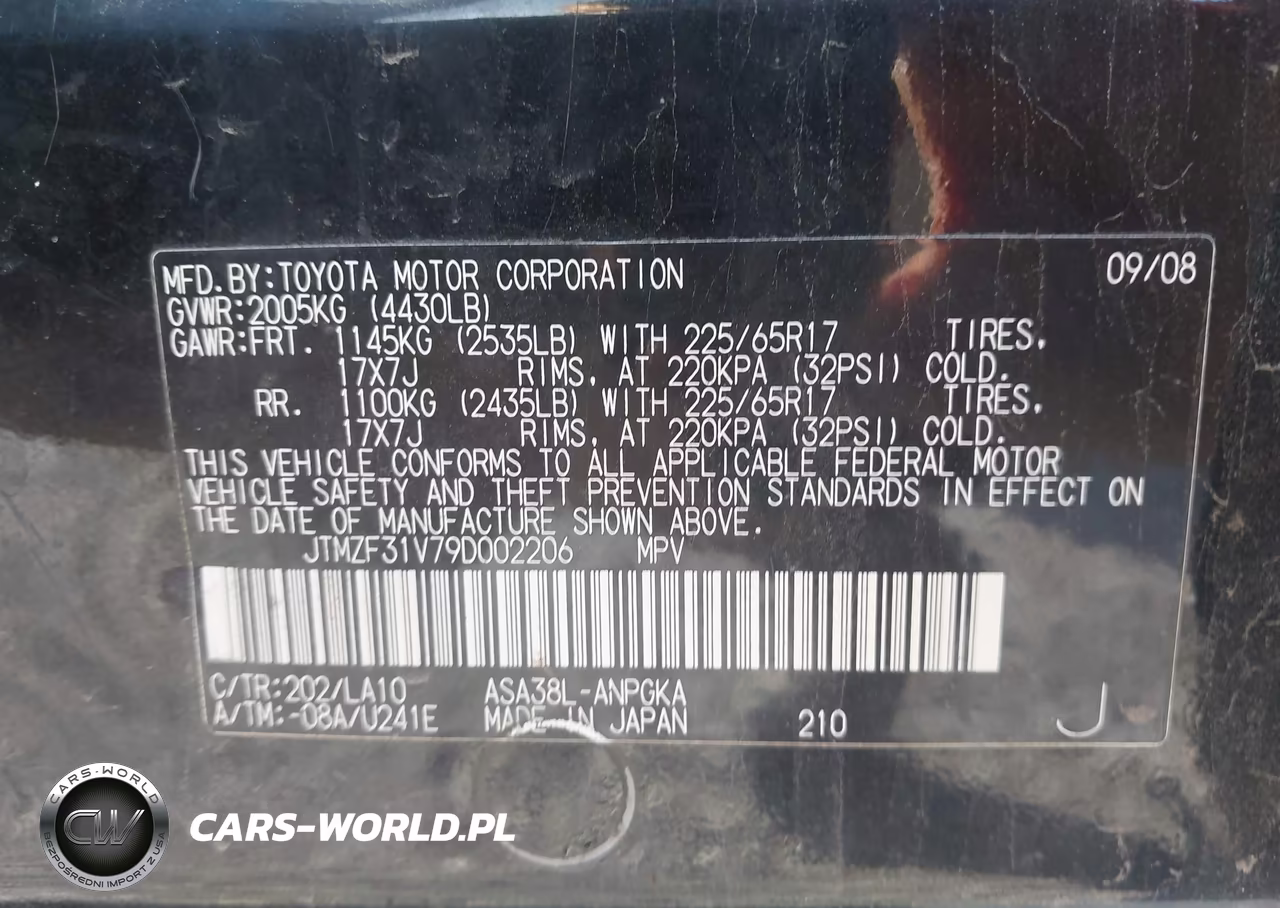 2009 Toyota Rav4 Limited VIN:JTMZF31V79D002206 - 9