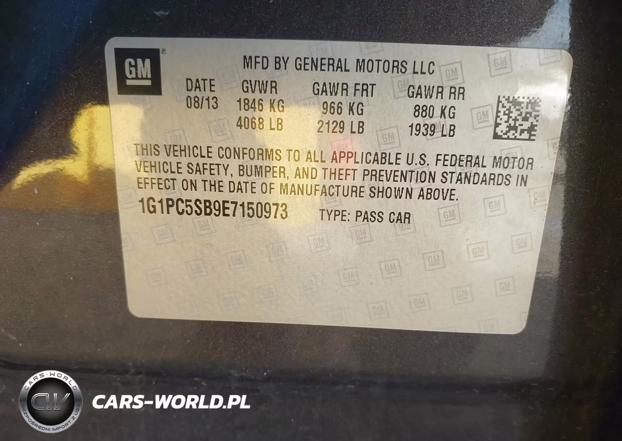2014 Chevrolet Cruze 1Lt Auto VIN:1G1PC5SB9E7150973 - 9