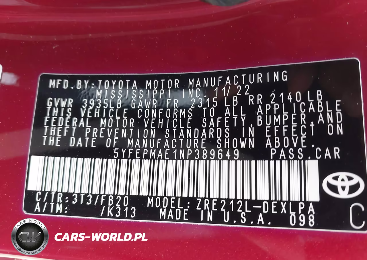 2022 Toyota Corolla Le VIN:5YFEPMAE1NP389649 - 9