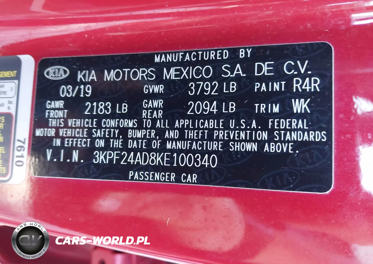 2019 Kia Forte Lxs VIN:3KPF24AD8KE100340 - 9