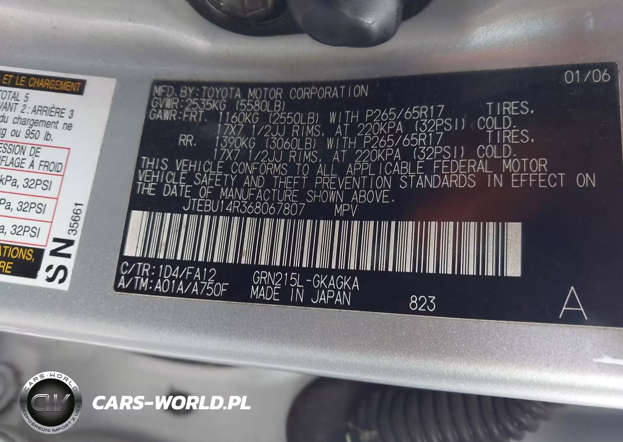 2006 Toyota 4Runner Sr5 VIN:JTEBU14R368067807 - 9