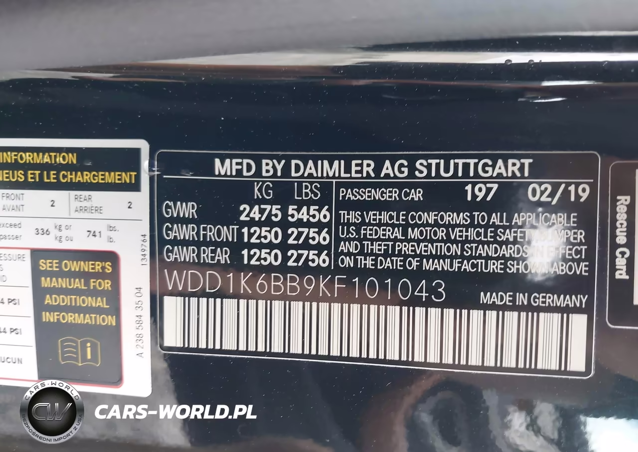 2019 Mercedes-Benz Amg E 53 4Matic VIN:WDD1K6BB9KF101043 - 9