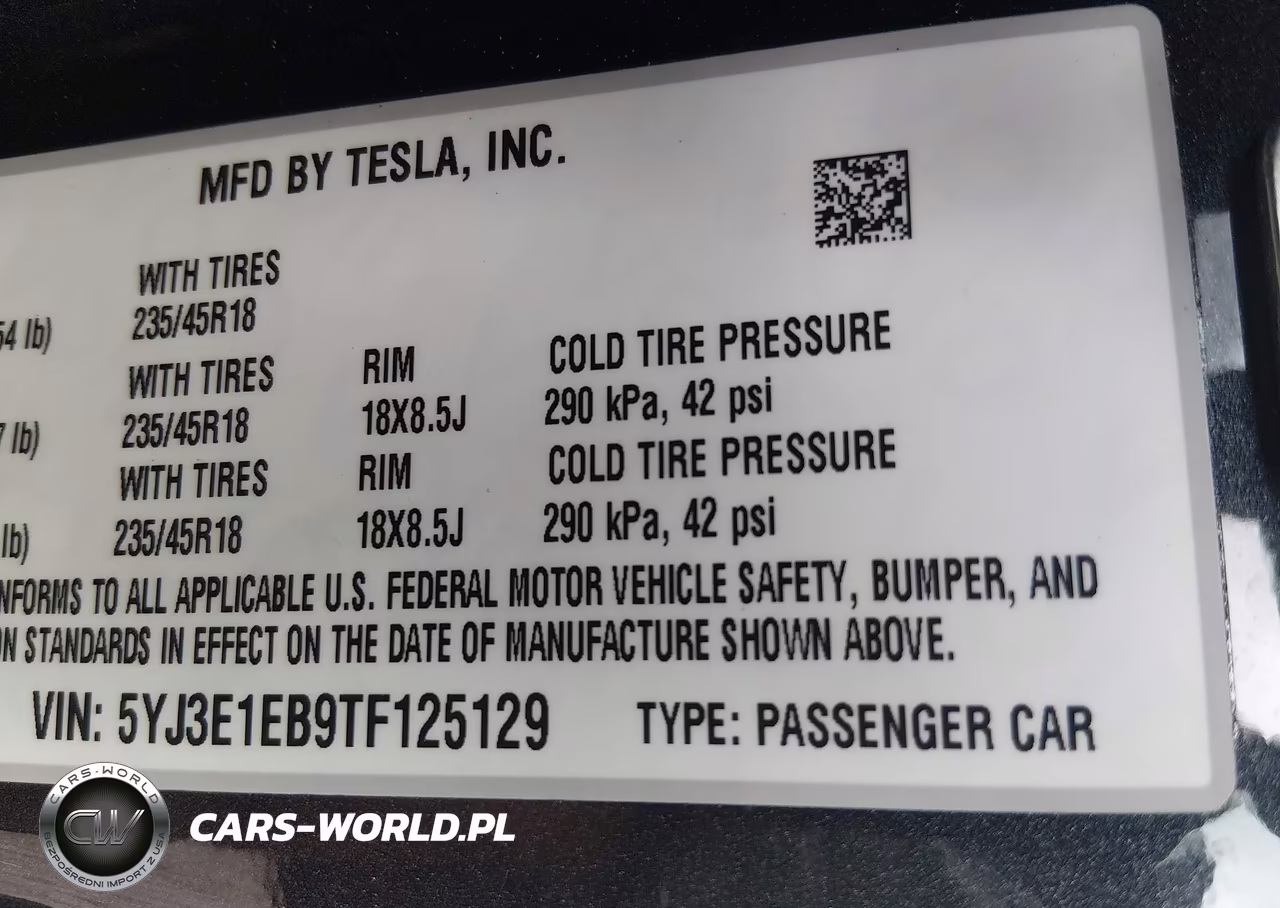 2026 Tesla Modelo 3 Premium All-Wheel Drive VIN:5YJ3E1EB9TF125129 - 9